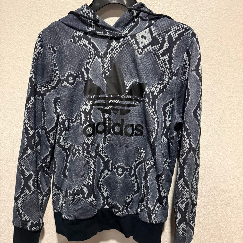 Adidas snake scale designed pull over hoodie